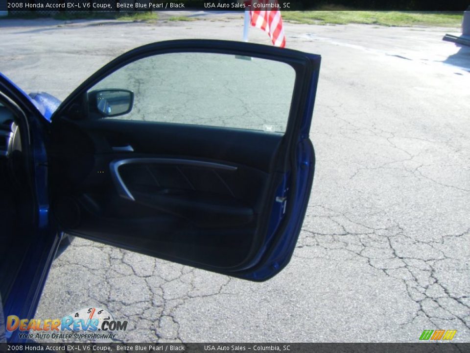 2008 Honda Accord EX-L V6 Coupe Belize Blue Pearl / Black Photo #14