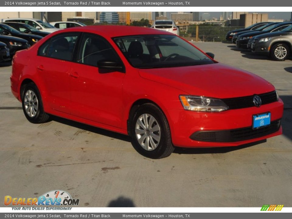 2014 Volkswagen Jetta S Sedan Tornado Red / Titan Black Photo #1