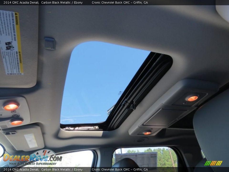 2014 GMC Acadia Denali Carbon Black Metallic / Ebony Photo #10