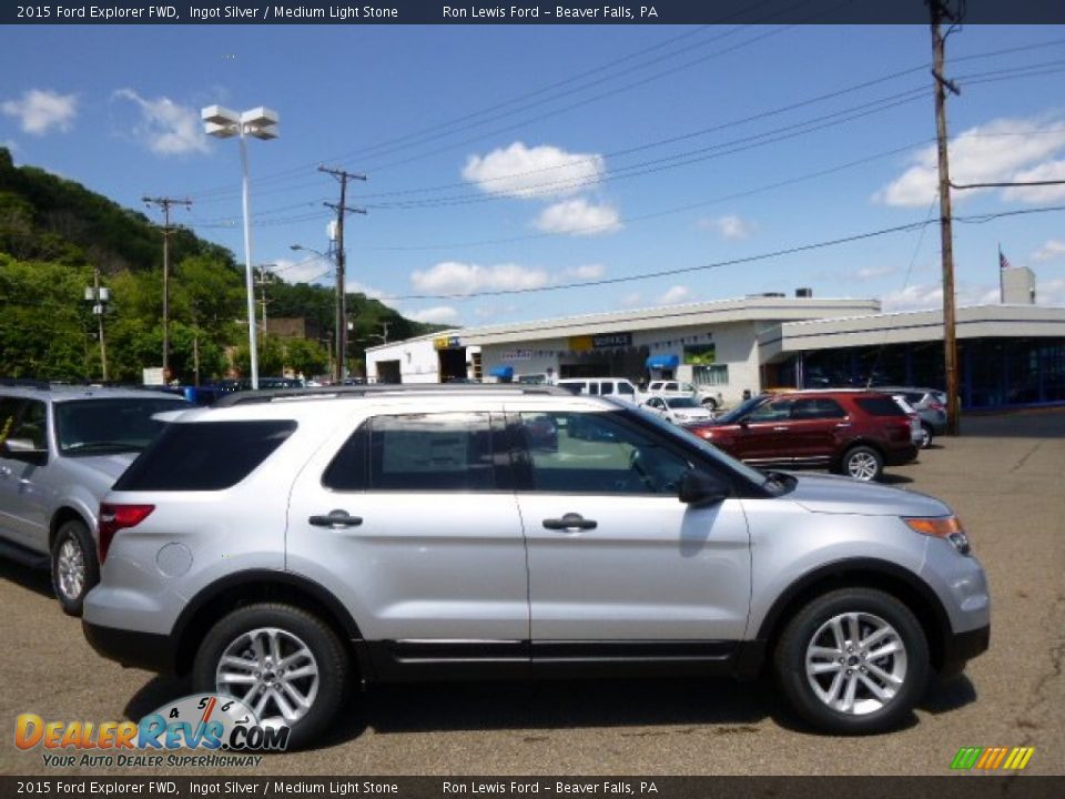 2015 Ford Explorer FWD Ingot Silver / Medium Light Stone Photo #1