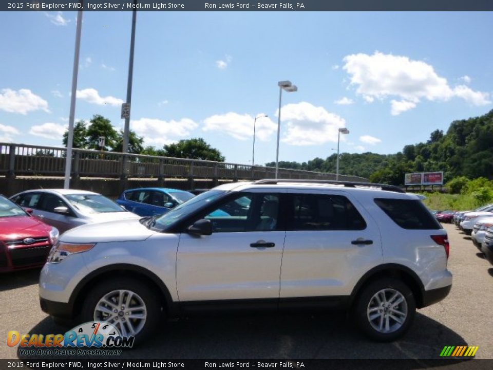 2015 Ford Explorer FWD Ingot Silver / Medium Light Stone Photo #5