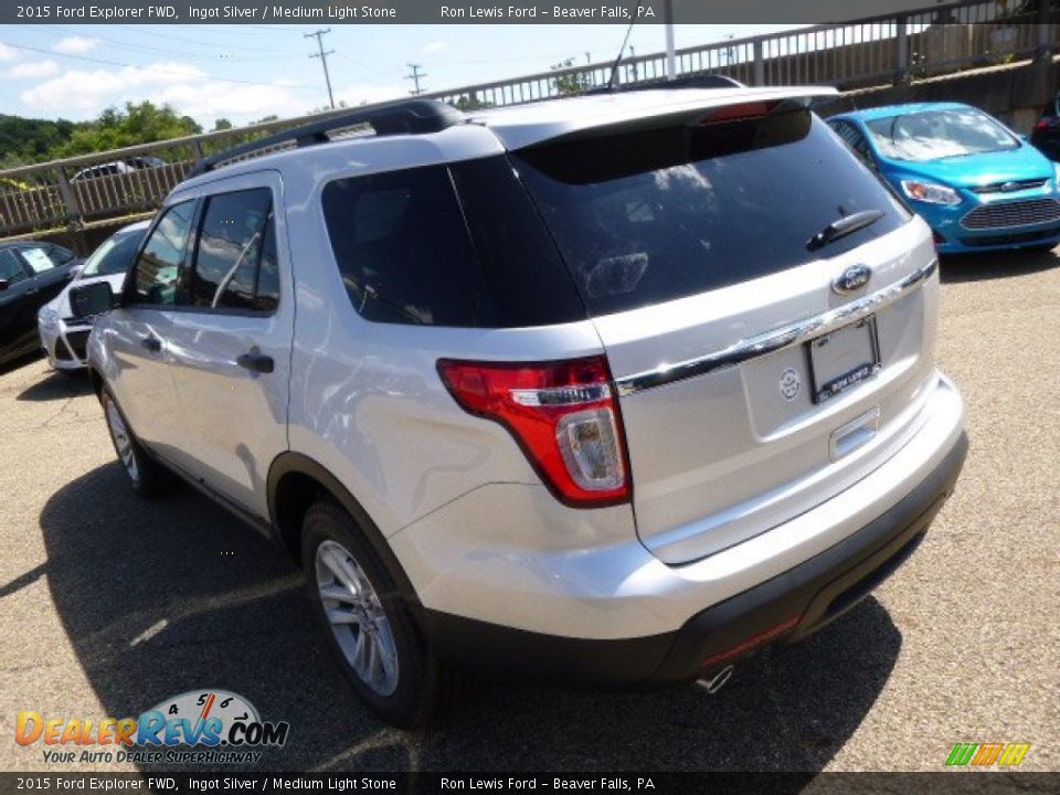 2015 Ford Explorer FWD Ingot Silver / Medium Light Stone Photo #6
