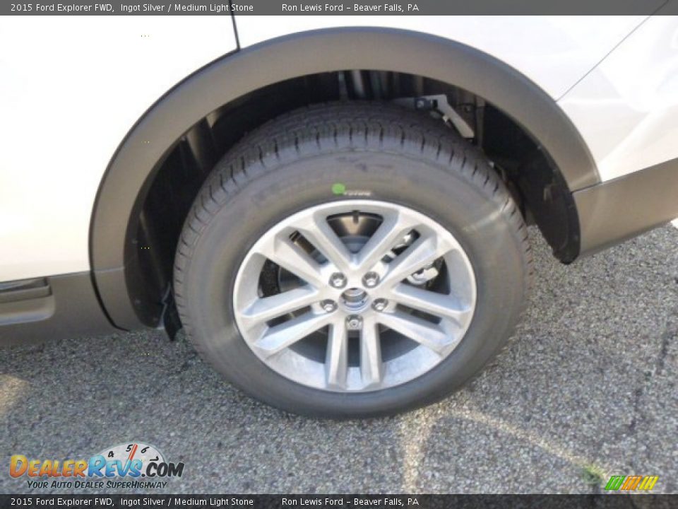 2015 Ford Explorer FWD Ingot Silver / Medium Light Stone Photo #9