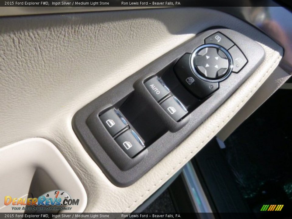 2015 Ford Explorer FWD Ingot Silver / Medium Light Stone Photo #13