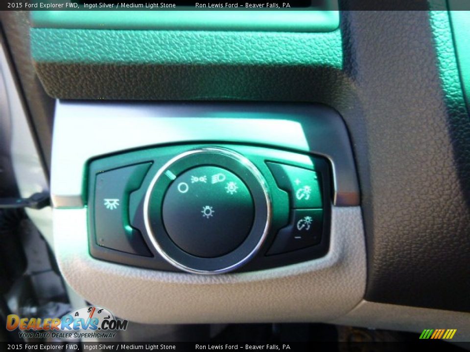 2015 Ford Explorer FWD Ingot Silver / Medium Light Stone Photo #17