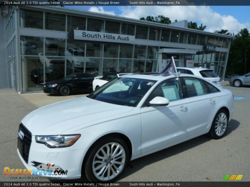 2014 Audi A6 3.0 TDI quattro Sedan Glacier White Metallic / Nougat Brown Photo #1