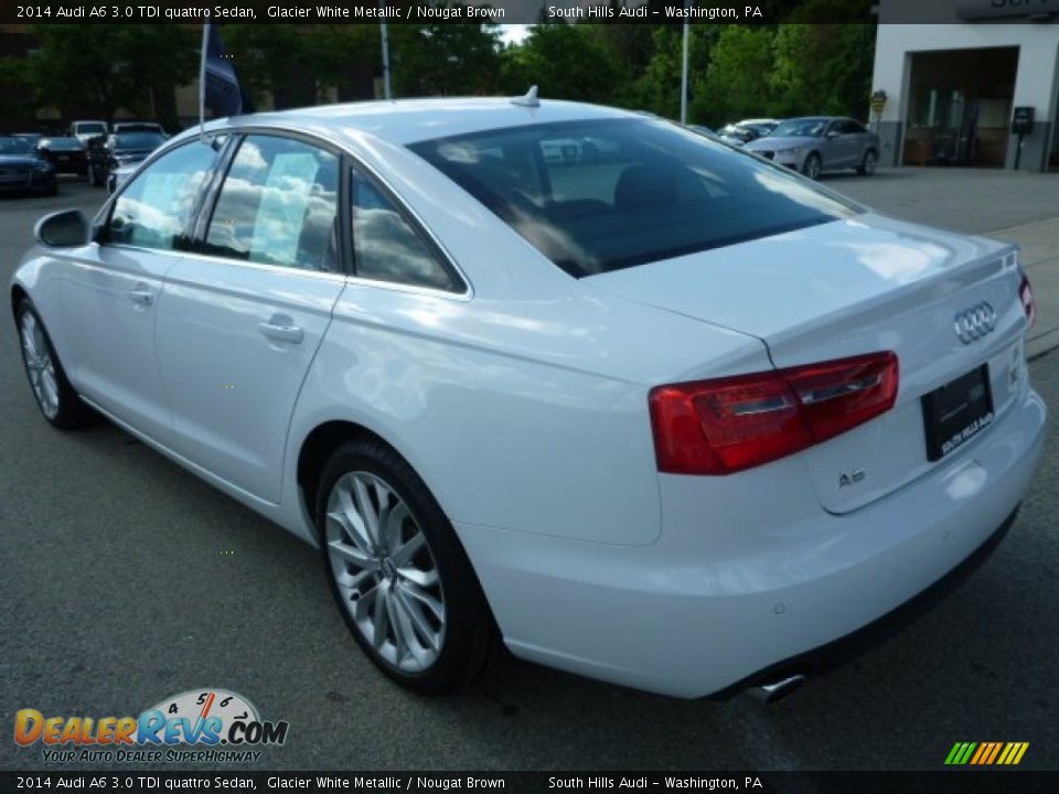 2014 Audi A6 3.0 TDI quattro Sedan Glacier White Metallic / Nougat Brown Photo #3