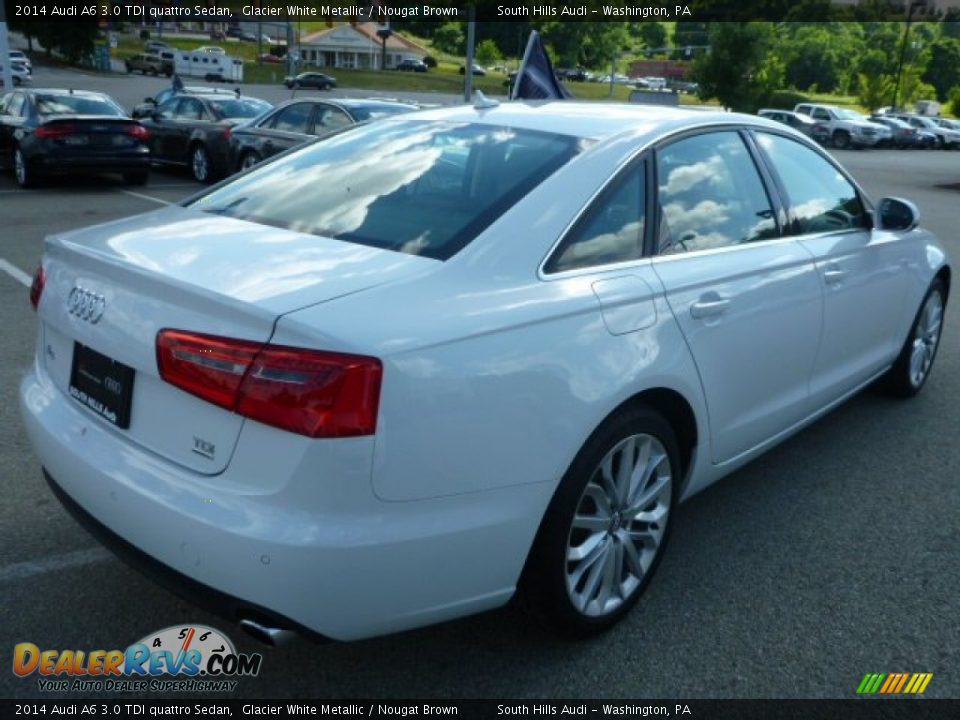 2014 Audi A6 3.0 TDI quattro Sedan Glacier White Metallic / Nougat Brown Photo #5