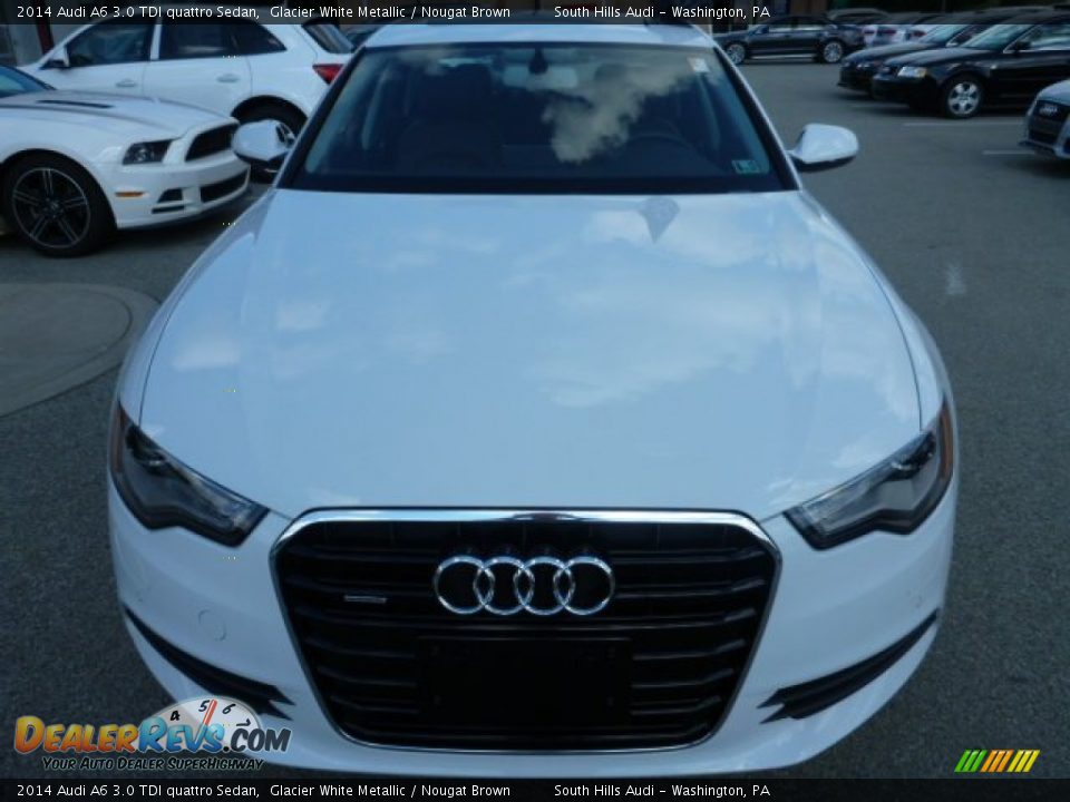 2014 Audi A6 3.0 TDI quattro Sedan Glacier White Metallic / Nougat Brown Photo #8