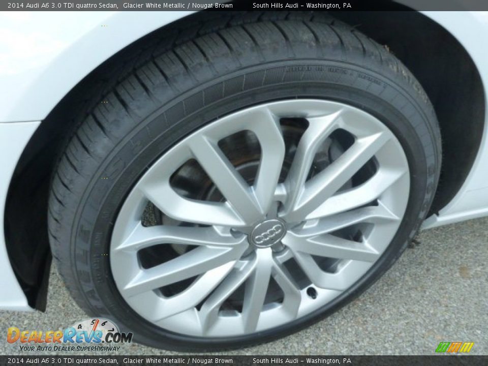 2014 Audi A6 3.0 TDI quattro Sedan Glacier White Metallic / Nougat Brown Photo #9