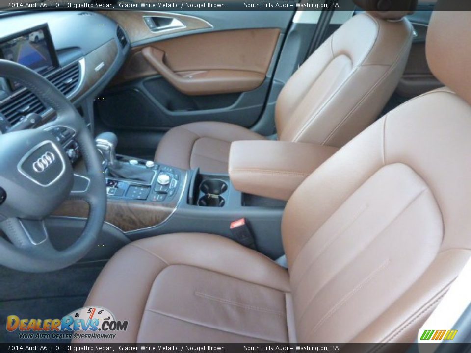 2014 Audi A6 3.0 TDI quattro Sedan Glacier White Metallic / Nougat Brown Photo #10