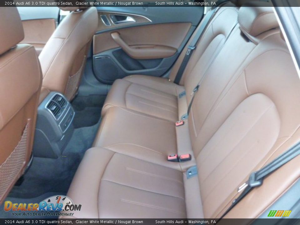 2014 Audi A6 3.0 TDI quattro Sedan Glacier White Metallic / Nougat Brown Photo #11