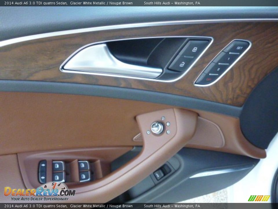 2014 Audi A6 3.0 TDI quattro Sedan Glacier White Metallic / Nougat Brown Photo #13