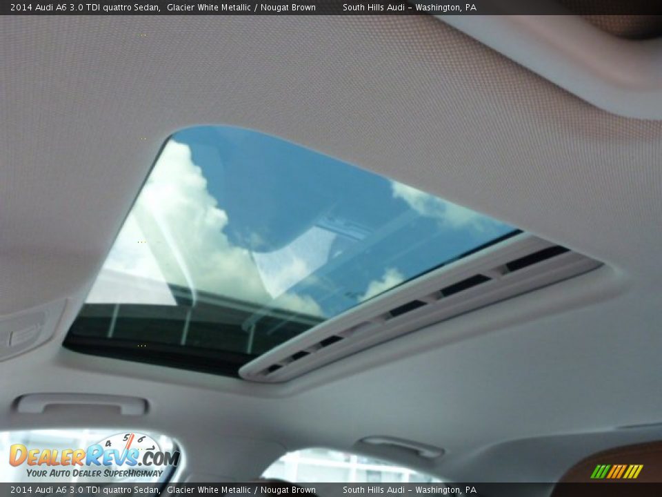 2014 Audi A6 3.0 TDI quattro Sedan Glacier White Metallic / Nougat Brown Photo #14