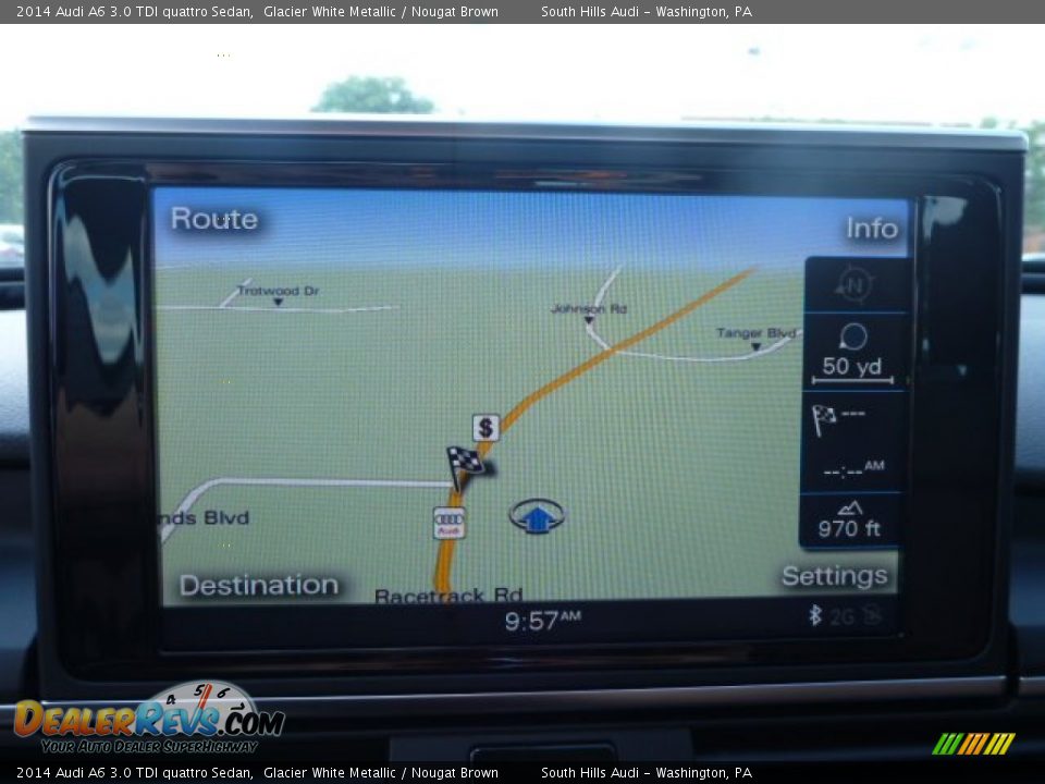2014 Audi A6 3.0 TDI quattro Sedan Glacier White Metallic / Nougat Brown Photo #15