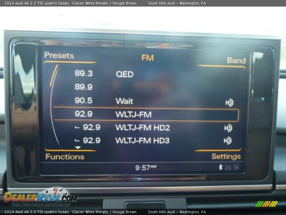 2014 Audi A6 3.0 TDI quattro Sedan Glacier White Metallic / Nougat Brown Photo #17