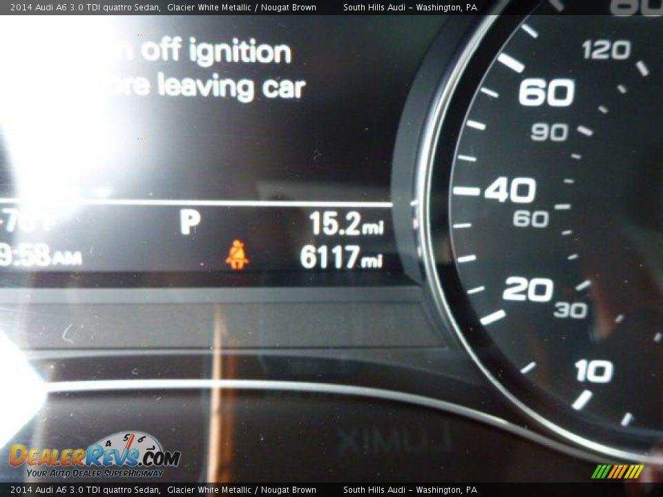 2014 Audi A6 3.0 TDI quattro Sedan Glacier White Metallic / Nougat Brown Photo #19