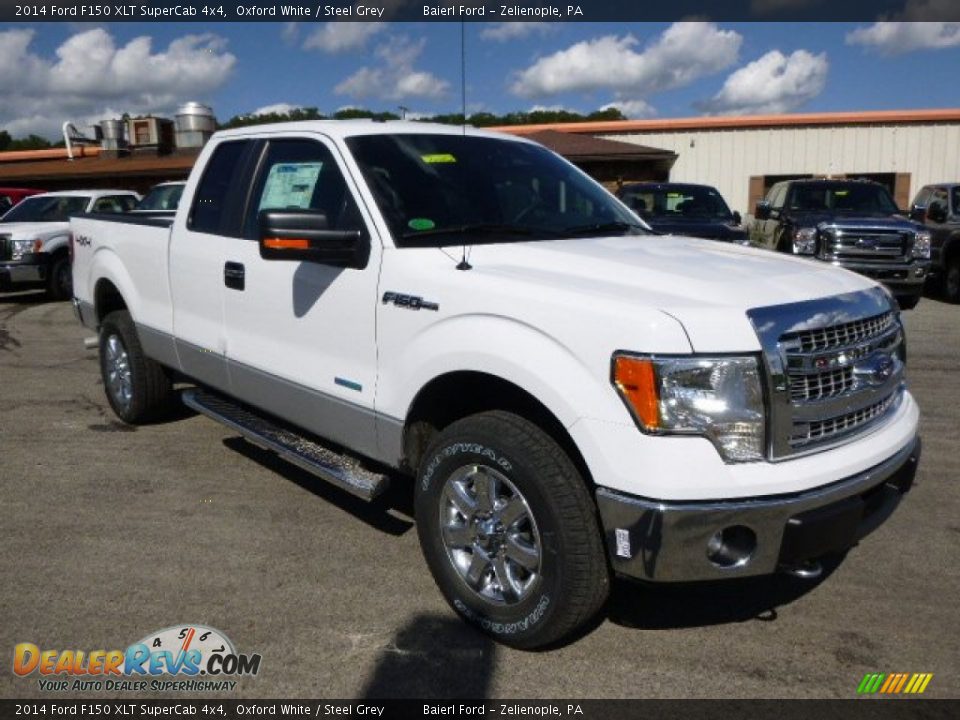 2014 Ford F150 XLT SuperCab 4x4 Oxford White / Steel Grey Photo #2