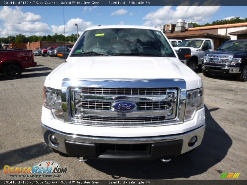 2014 Ford F150 XLT SuperCab 4x4 Oxford White / Steel Grey Photo #3