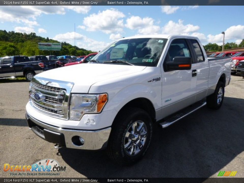 2014 Ford F150 XLT SuperCab 4x4 Oxford White / Steel Grey Photo #4