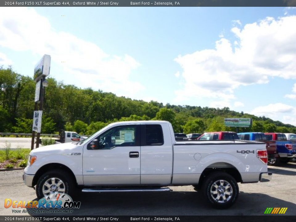2014 Ford F150 XLT SuperCab 4x4 Oxford White / Steel Grey Photo #5