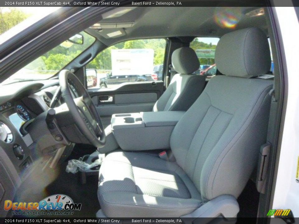 2014 Ford F150 XLT SuperCab 4x4 Oxford White / Steel Grey Photo #10