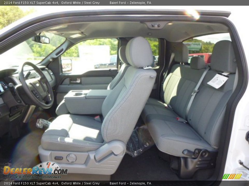 2014 Ford F150 XLT SuperCab 4x4 Oxford White / Steel Grey Photo #12