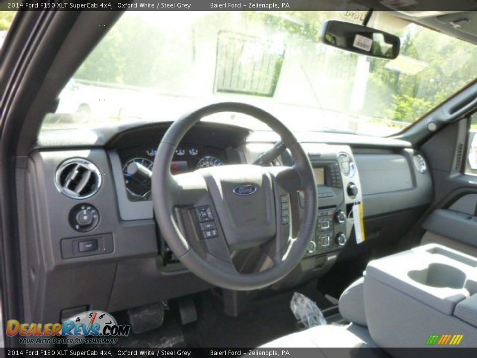 2014 Ford F150 XLT SuperCab 4x4 Oxford White / Steel Grey Photo #13