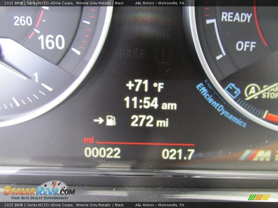 2015 BMW 2 Series M235i xDrive Coupe Mineral Grey Metallic / Black Photo #20