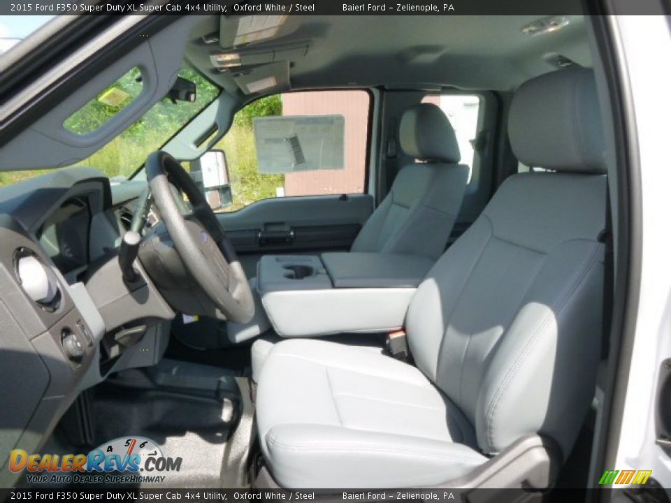 2015 Ford F350 Super Duty XL Super Cab 4x4 Utility Oxford White / Steel Photo #12