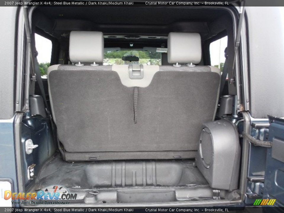 2007 Jeep Wrangler X 4x4 Steel Blue Metallic / Dark Khaki/Medium Khaki Photo #8