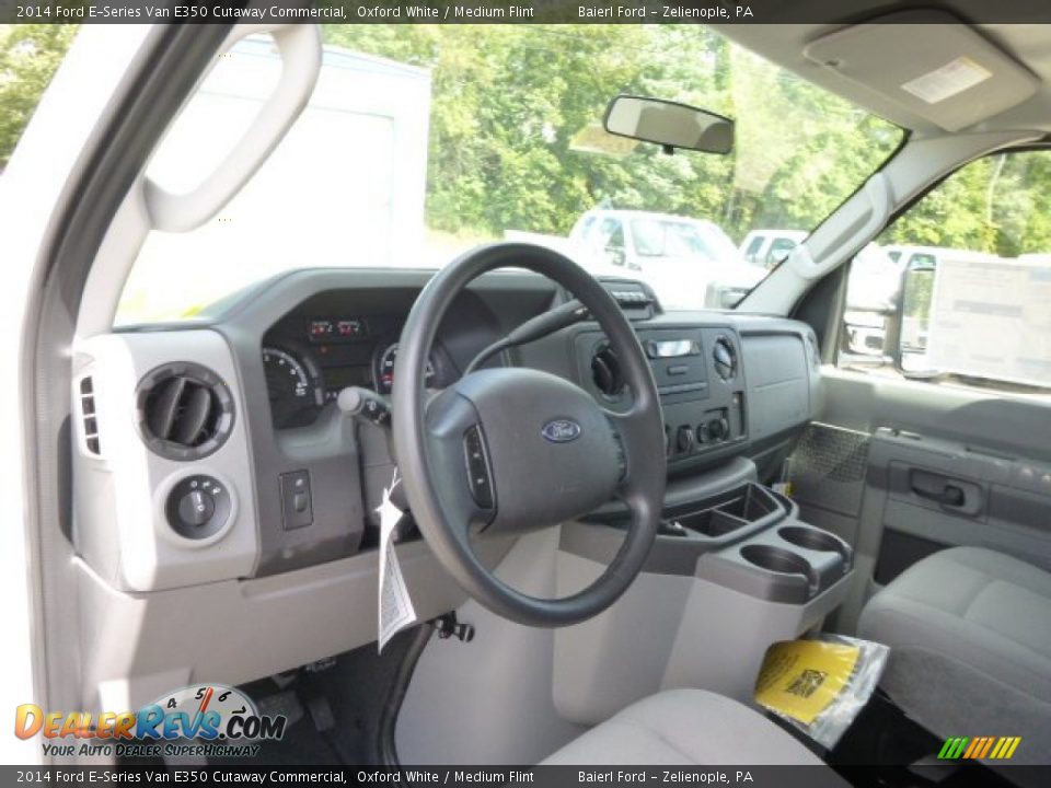 2014 Ford E-Series Van E350 Cutaway Commercial Oxford White / Medium Flint Photo #14