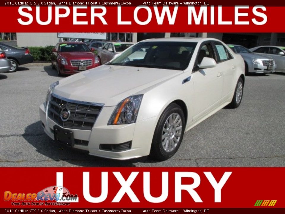 2011 Cadillac CTS 3.0 Sedan White Diamond Tricoat / Cashmere/Cocoa Photo #1