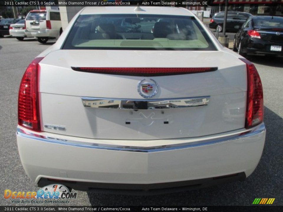 2011 Cadillac CTS 3.0 Sedan White Diamond Tricoat / Cashmere/Cocoa Photo #5