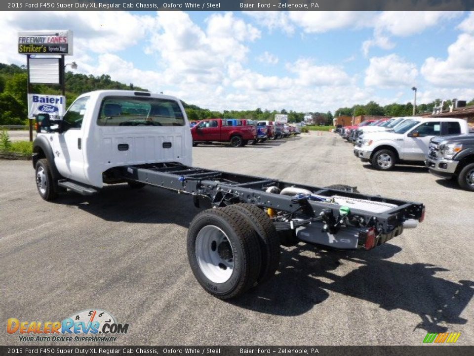 2015 Ford F450 Super Duty XL Regular Cab Chassis Oxford White / Steel Photo #6