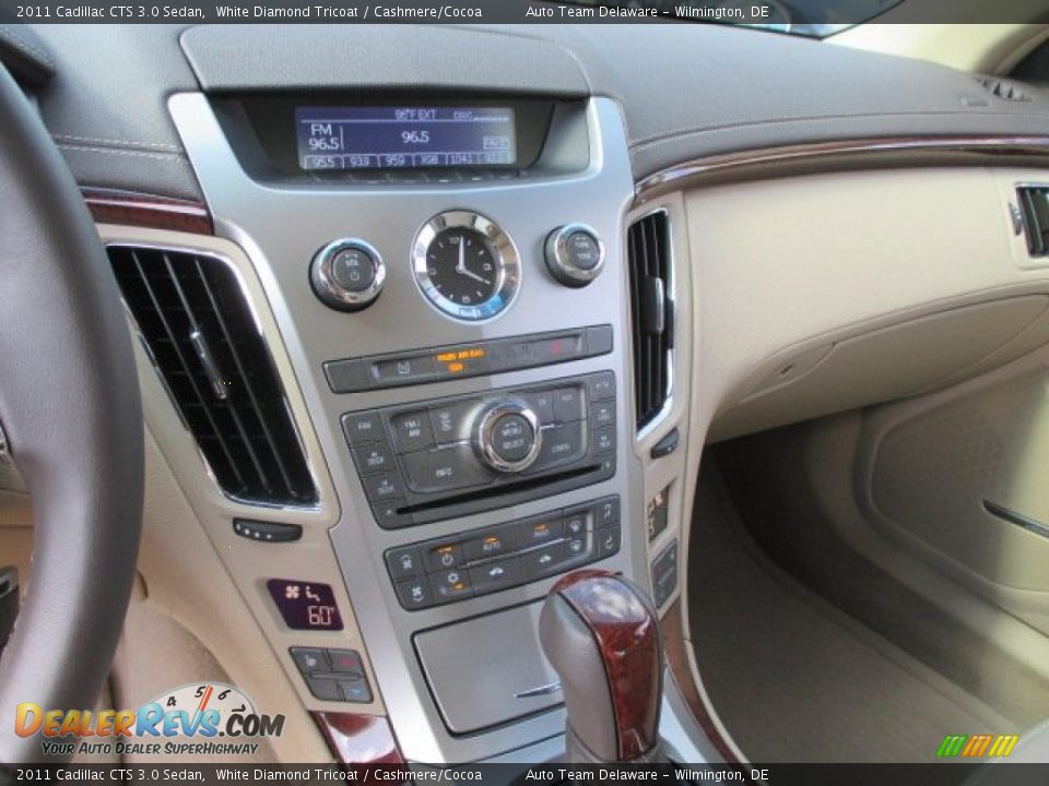 2011 Cadillac CTS 3.0 Sedan White Diamond Tricoat / Cashmere/Cocoa Photo #14