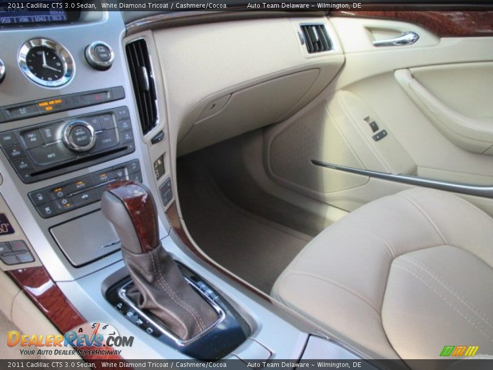 2011 Cadillac CTS 3.0 Sedan White Diamond Tricoat / Cashmere/Cocoa Photo #15