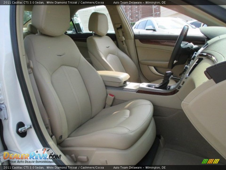 2011 Cadillac CTS 3.0 Sedan White Diamond Tricoat / Cashmere/Cocoa Photo #17
