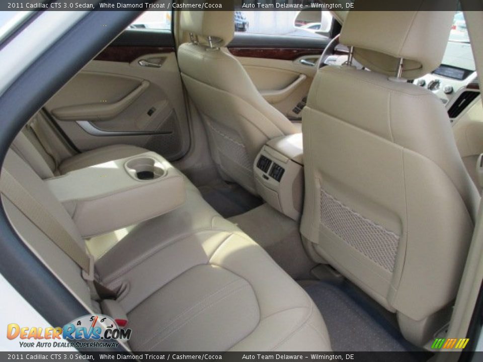 2011 Cadillac CTS 3.0 Sedan White Diamond Tricoat / Cashmere/Cocoa Photo #18