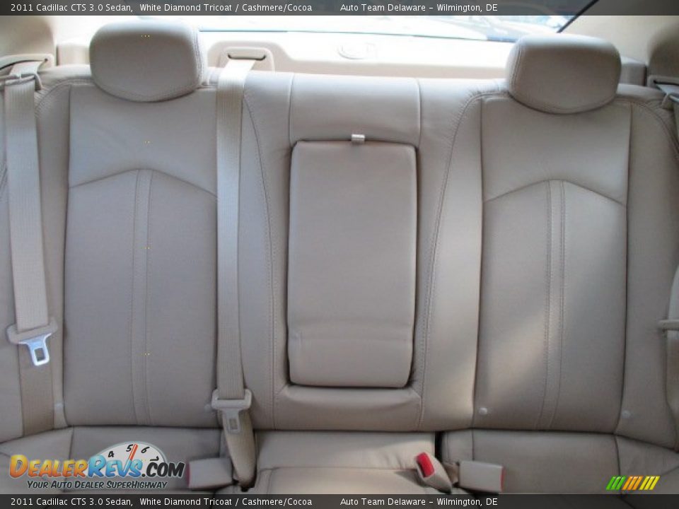 2011 Cadillac CTS 3.0 Sedan White Diamond Tricoat / Cashmere/Cocoa Photo #19