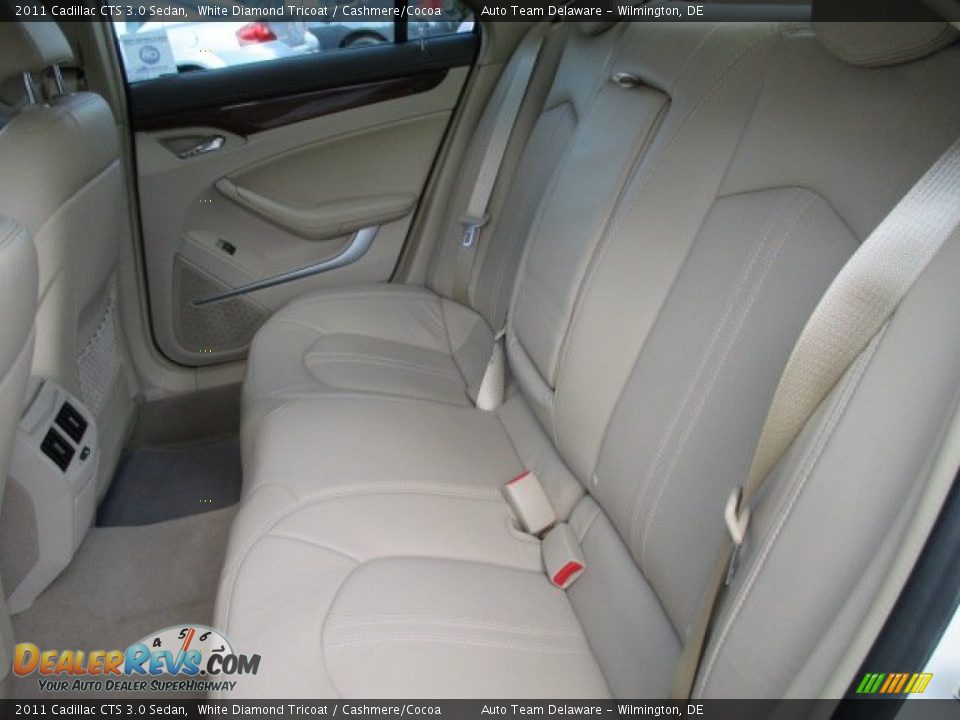 2011 Cadillac CTS 3.0 Sedan White Diamond Tricoat / Cashmere/Cocoa Photo #20