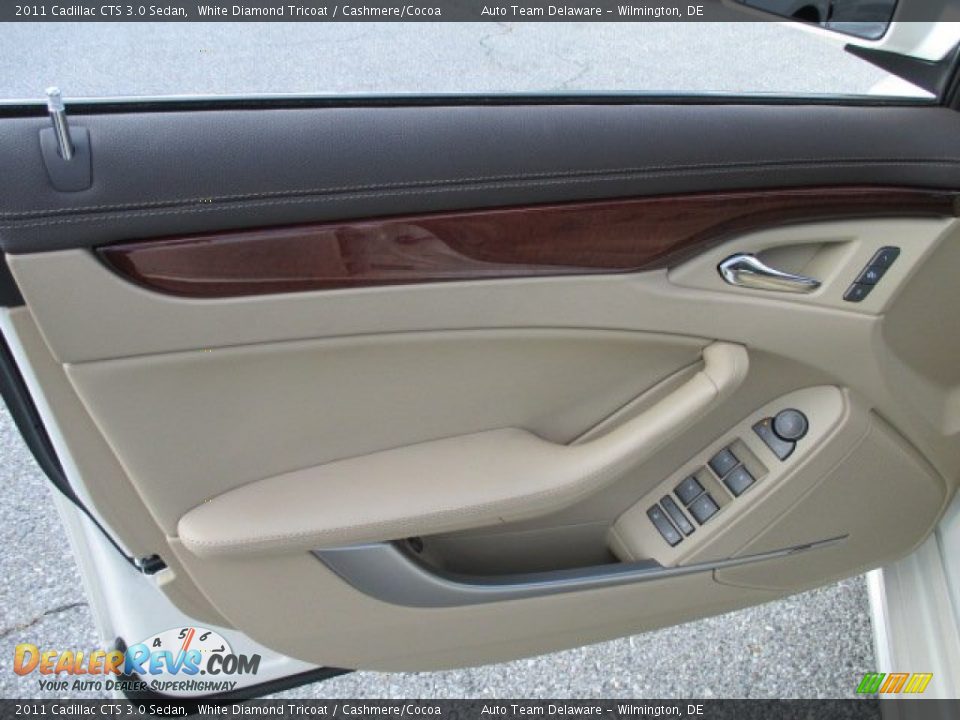 2011 Cadillac CTS 3.0 Sedan White Diamond Tricoat / Cashmere/Cocoa Photo #22