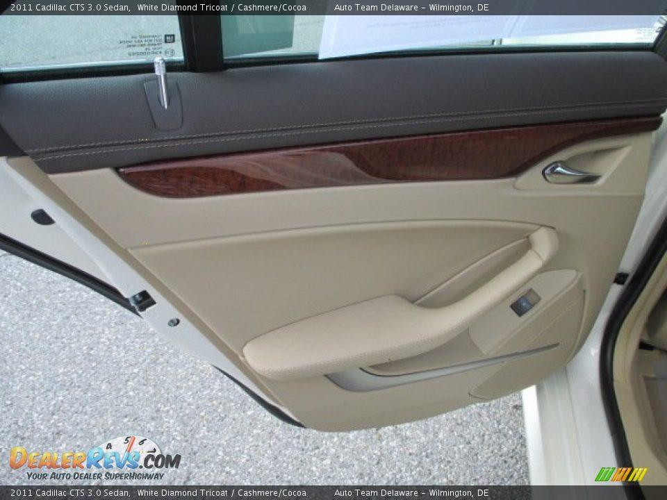 2011 Cadillac CTS 3.0 Sedan White Diamond Tricoat / Cashmere/Cocoa Photo #23