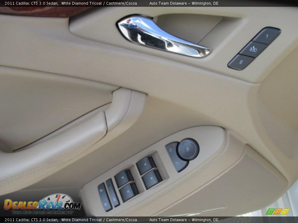 2011 Cadillac CTS 3.0 Sedan White Diamond Tricoat / Cashmere/Cocoa Photo #30