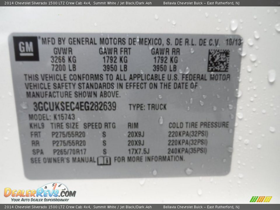 2014 Chevrolet Silverado 1500 LTZ Crew Cab 4x4 Summit White / Jet Black/Dark Ash Photo #15