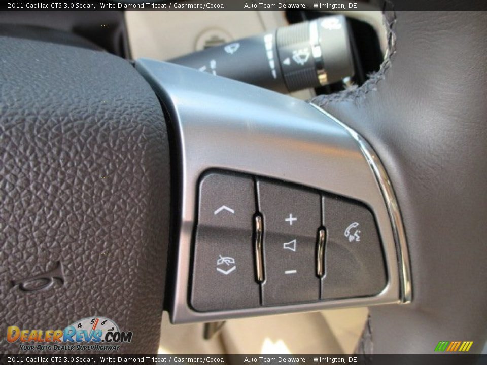 2011 Cadillac CTS 3.0 Sedan White Diamond Tricoat / Cashmere/Cocoa Photo #33