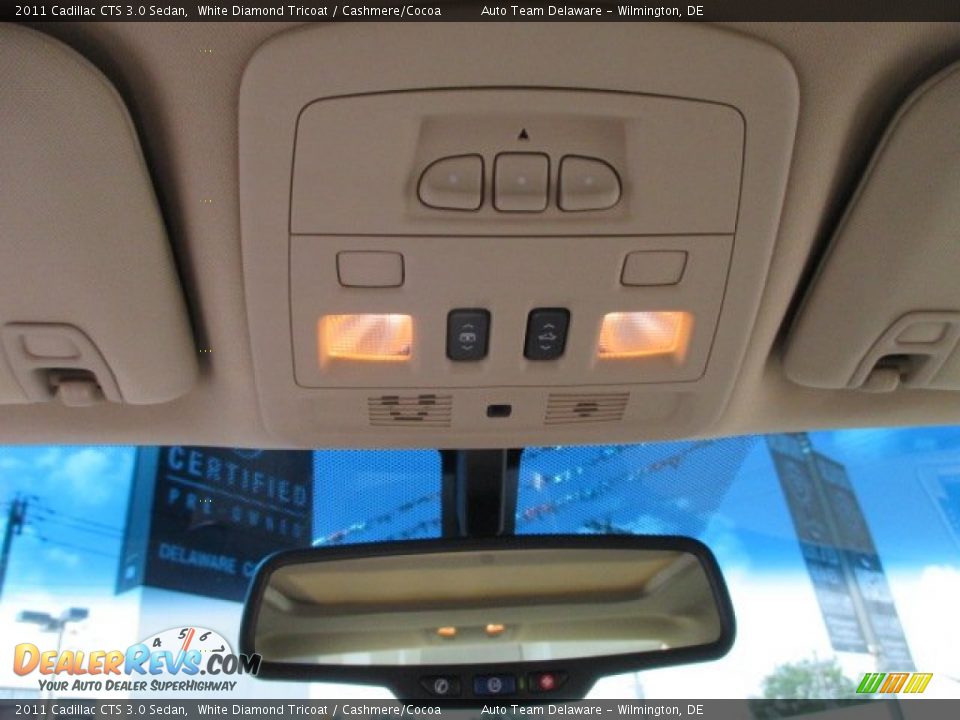 2011 Cadillac CTS 3.0 Sedan White Diamond Tricoat / Cashmere/Cocoa Photo #34