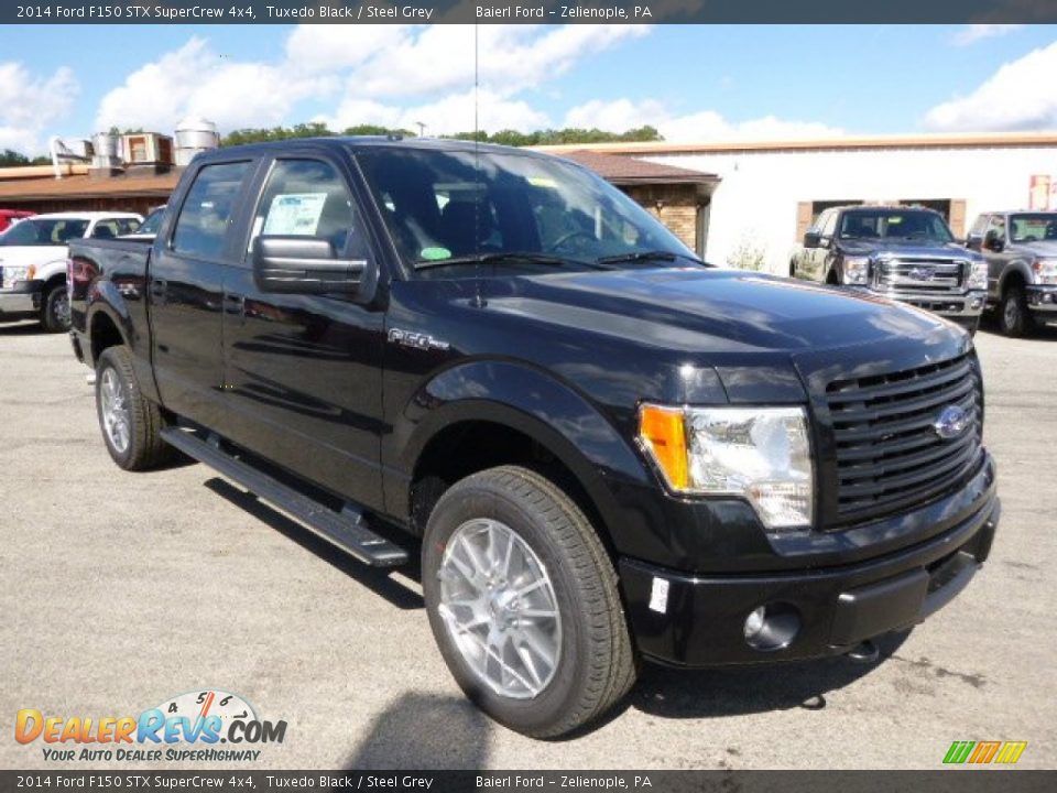 2014 Ford F150 STX SuperCrew 4x4 Tuxedo Black / Steel Grey Photo #2
