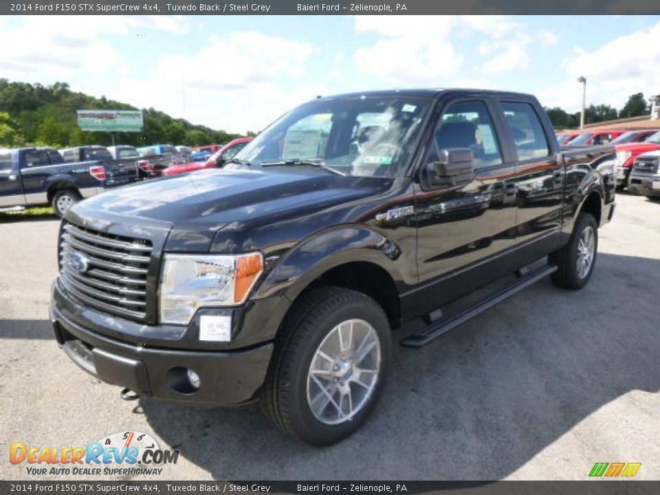 2014 Ford F150 STX SuperCrew 4x4 Tuxedo Black / Steel Grey Photo #4