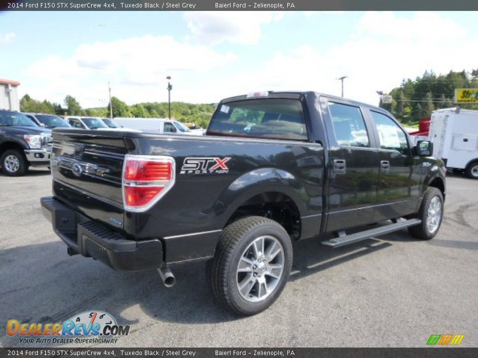 2014 Ford F150 STX SuperCrew 4x4 Tuxedo Black / Steel Grey Photo #8